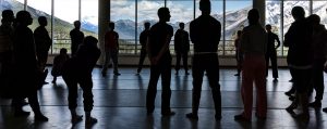 In studio image from the choreographic lab. Photo by Michael Slobodian.