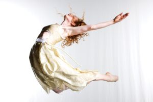 OriahWiersma of York Dance Ensemble in Holly Small’s bronze by gold Photo: David Hou