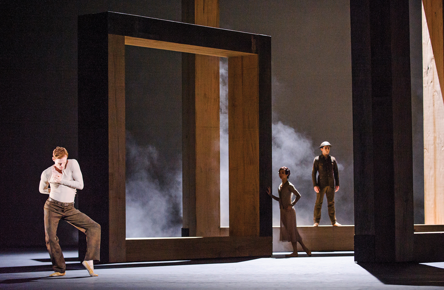 The Royal Ballet's Edward Watson, Akane Takada and Tristan Dyer in McGregor's Woolf Works Photo: Tristram Kenton